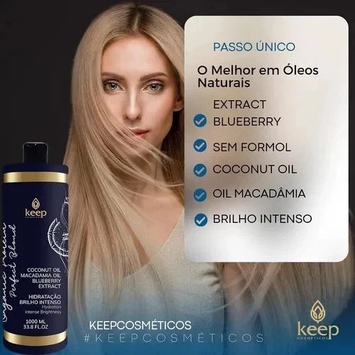 Keep Organic Protein Perfect Blond alisamento capilar sem formaldeído 1L/33,8fl!-