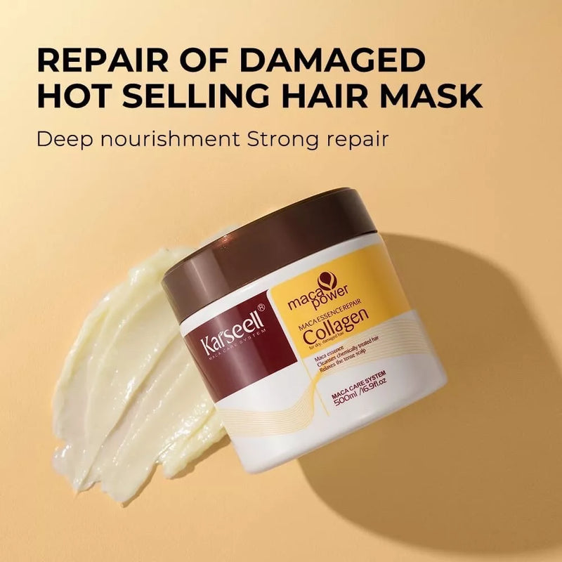 Karseell Collagen Maca Essence Repair Set Collagen Hair Mask 500ml/Maca Oil 50ml