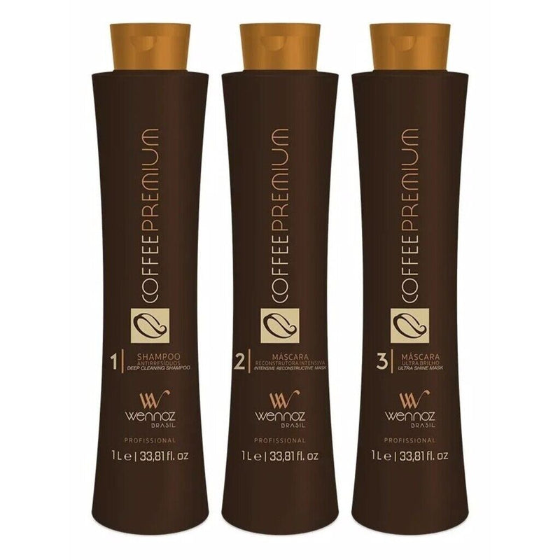 Wennoz Brasil Honma Tokyo Kit Coffee Premium Progressive Brush Kit 3x1000ml/33.8 fl.oz.