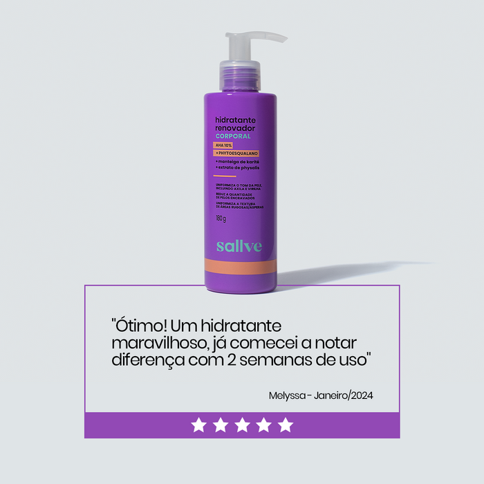 Sallve 10% Ahas Body Renewal Moisturizer 180g/ 6.35 oz. - BuyBrazil