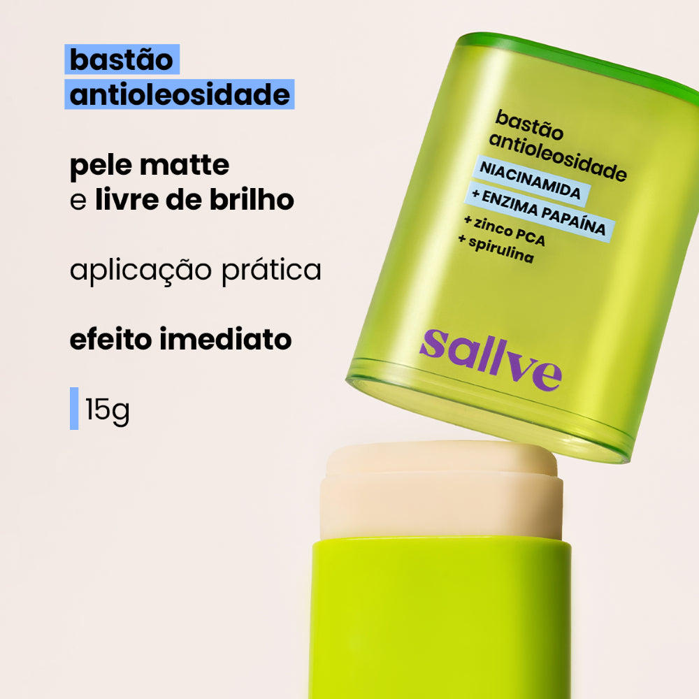 Sallve Anti-Oiliness Stick 15g With Niacinamide - BuyBrazil