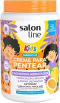 Salon Line, Creme para Pentear, Maracujá, Cachinhos Hidratados, Vegano - Para Cabelos Ondulados, Cacheados e Crespos, Salon Line, 1kg - BuyBrazil