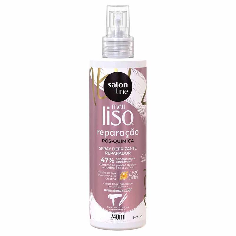 Salon Line Meu Liso Post Chemical Repair Defrizzing Spray 240ml/8.11 fl.oz. - BuyBrazil