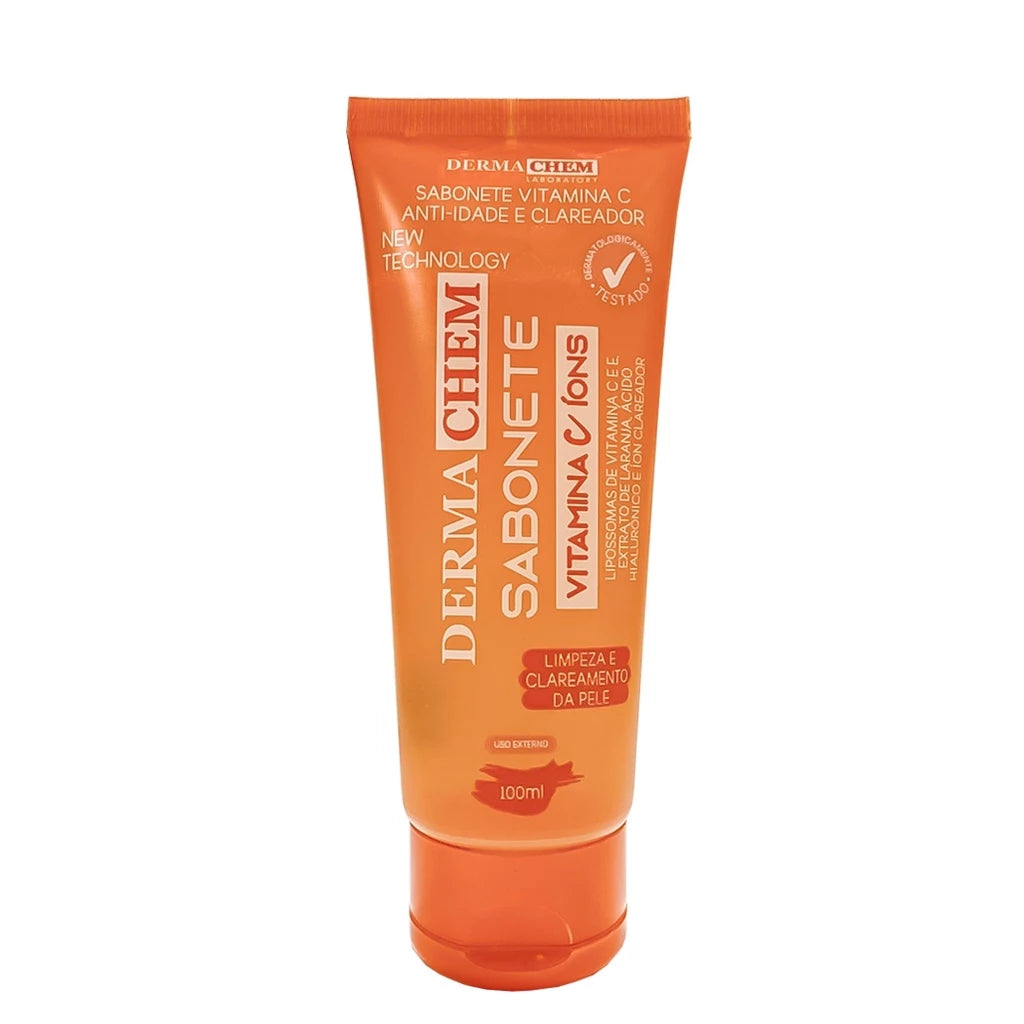 🍊 Kit Skincare Vitamina C Dermacrem – Clareador, Anti-idade & Anti-manchas ✨