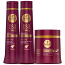 Haskell 'Liso com Força' (Smooth with Strength) Complete Kit – Shampoo, Conditioner & Mask