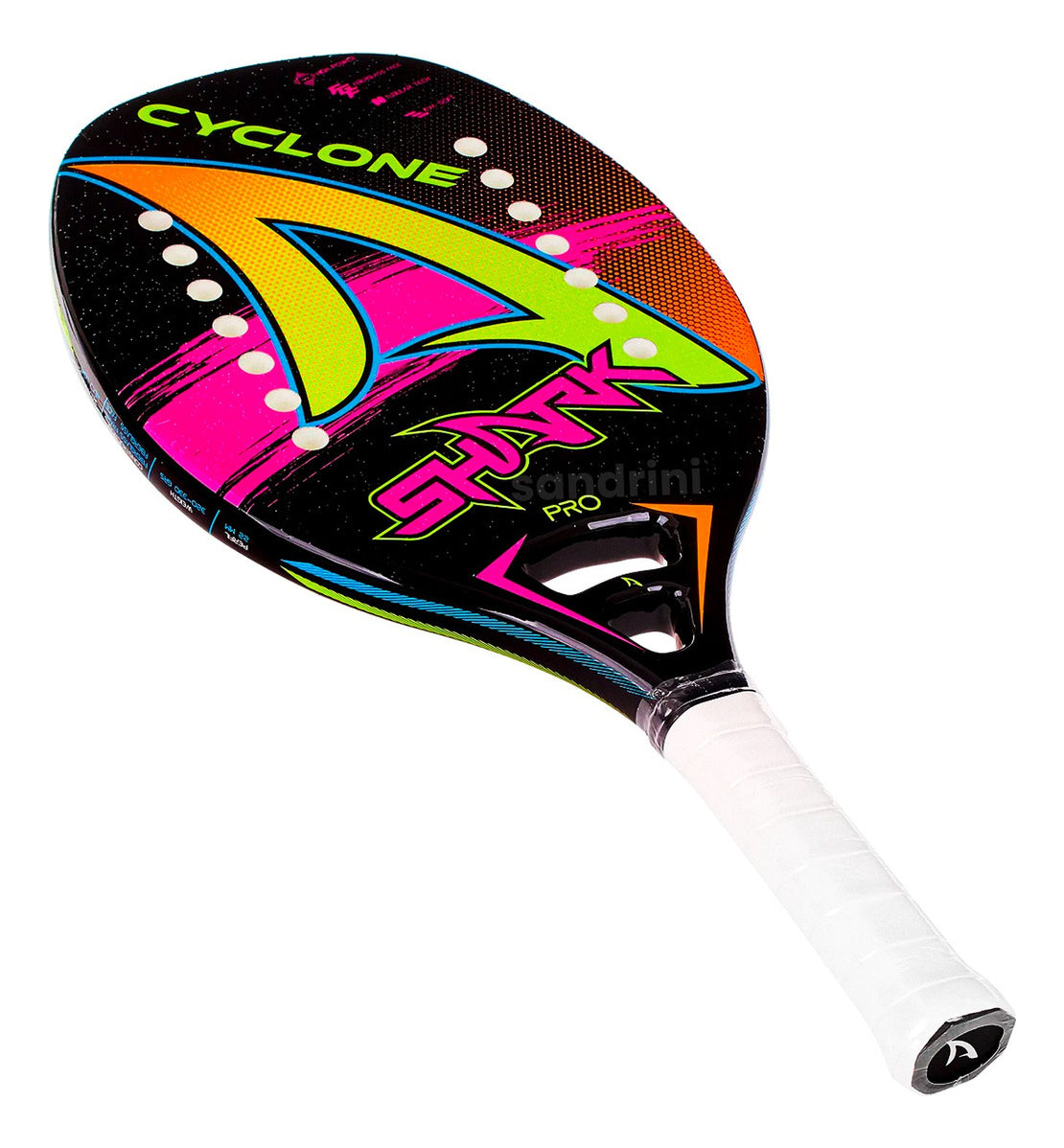 Shark Cyclone Beach Tennis Racket Black - BuyBrazil