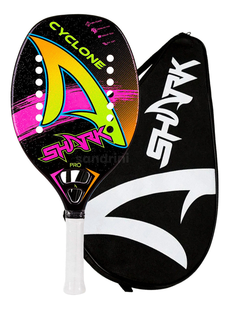 Shark Cyclone Beach Tennis Racket Black - BuyBrazil