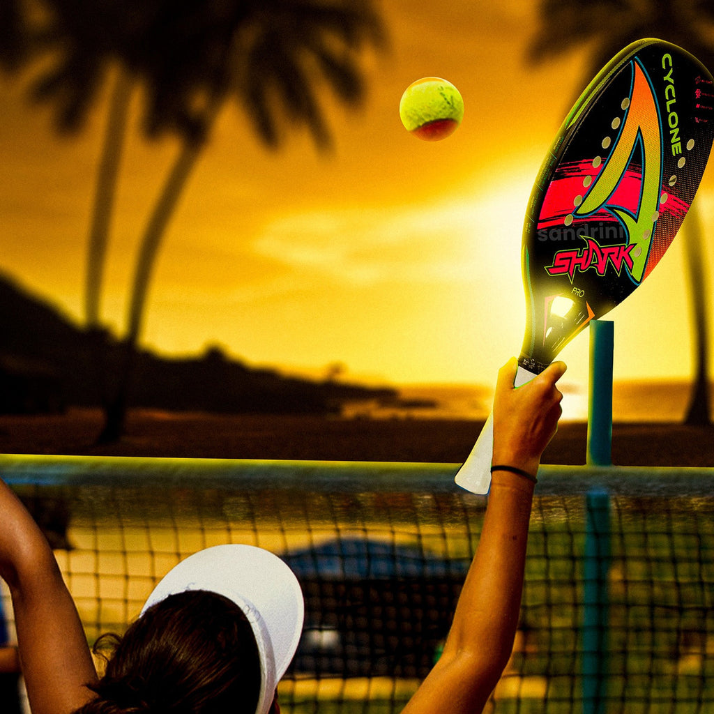 Shark Cyclone Beach Tennis Racket Black - BuyBrazil
