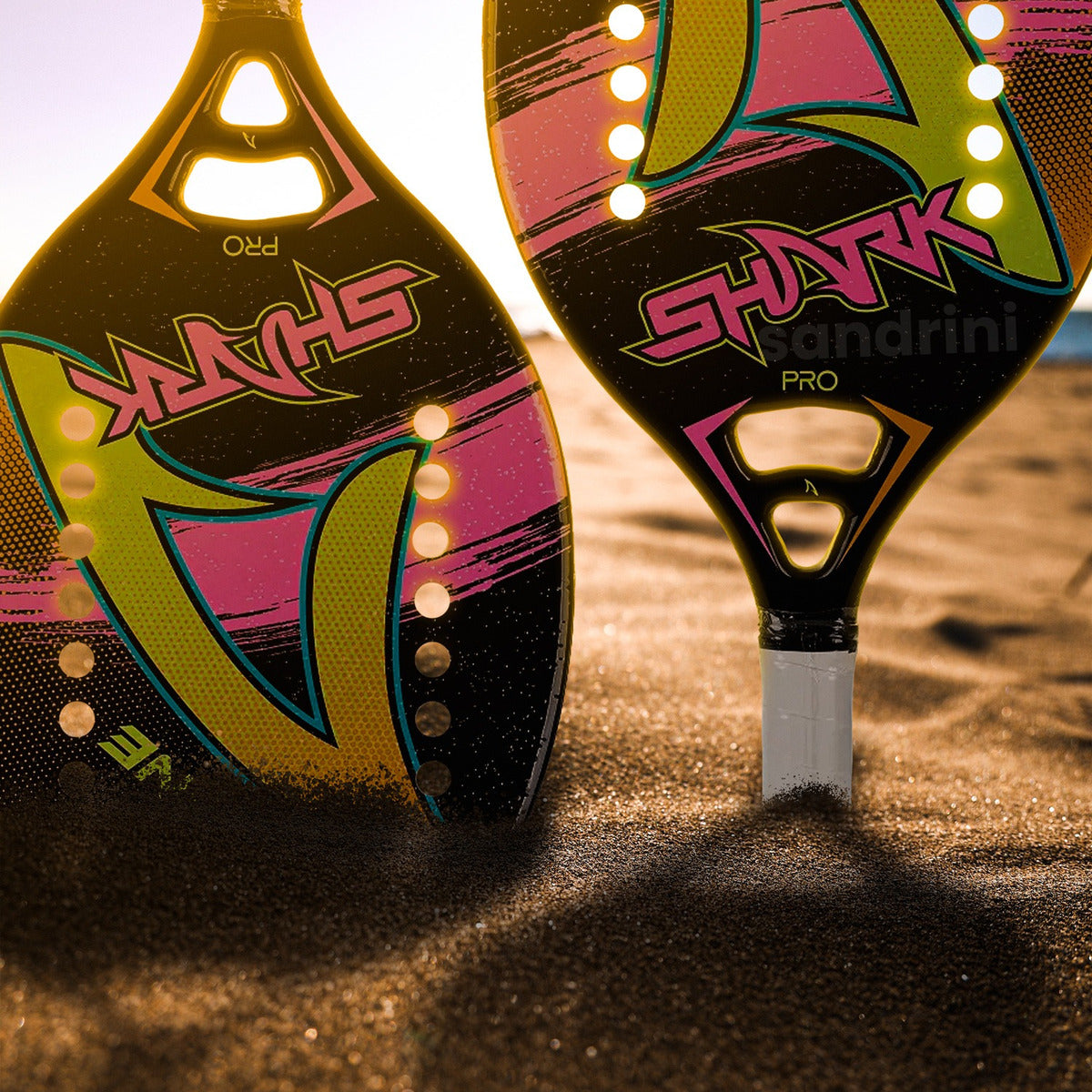 Shark Cyclone Beach Tennis Racket Black - BuyBrazil