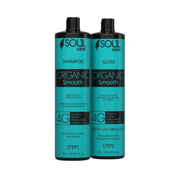 Soul Care Organic Smooth Brush Progressive 2x1000ml/33.8 fl.oz. - BuyBrazil