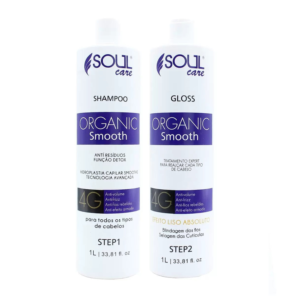 Soul Care Organic Smooth Progressive Formaldehyde Free Sealing 2x1000ml/33.8 fl.oz. - BuyBrazil
