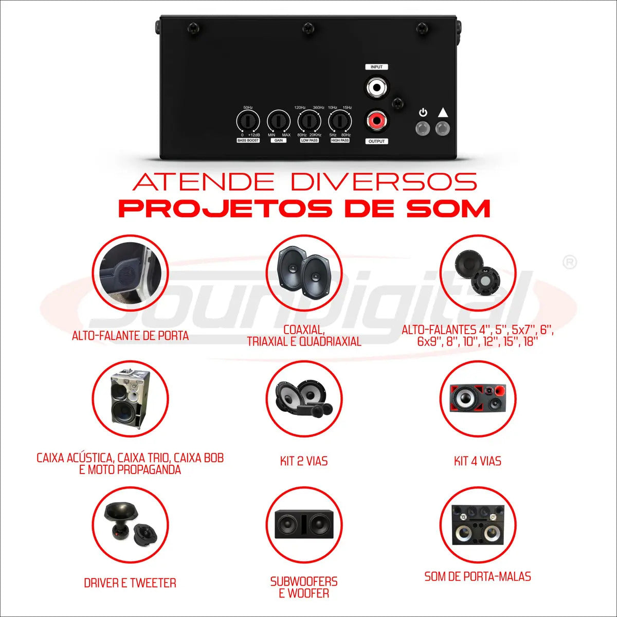 Soundigital 1600.1 EVO 6 Mono Class D Digital Car Audio Amplifier 1 Channel 1600W