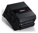 Soundigital SD800.4D EVO 6 car amplifier with four channels and 800 watts RMS, shown with connections and sleek design.