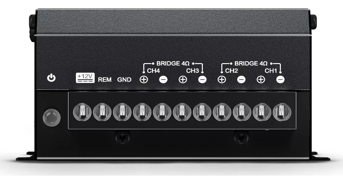 Soundigital SD800.4D EVO 6 car amplifier with four channels, 800 watts RMS, and 4-ohm capability, shown in the image.