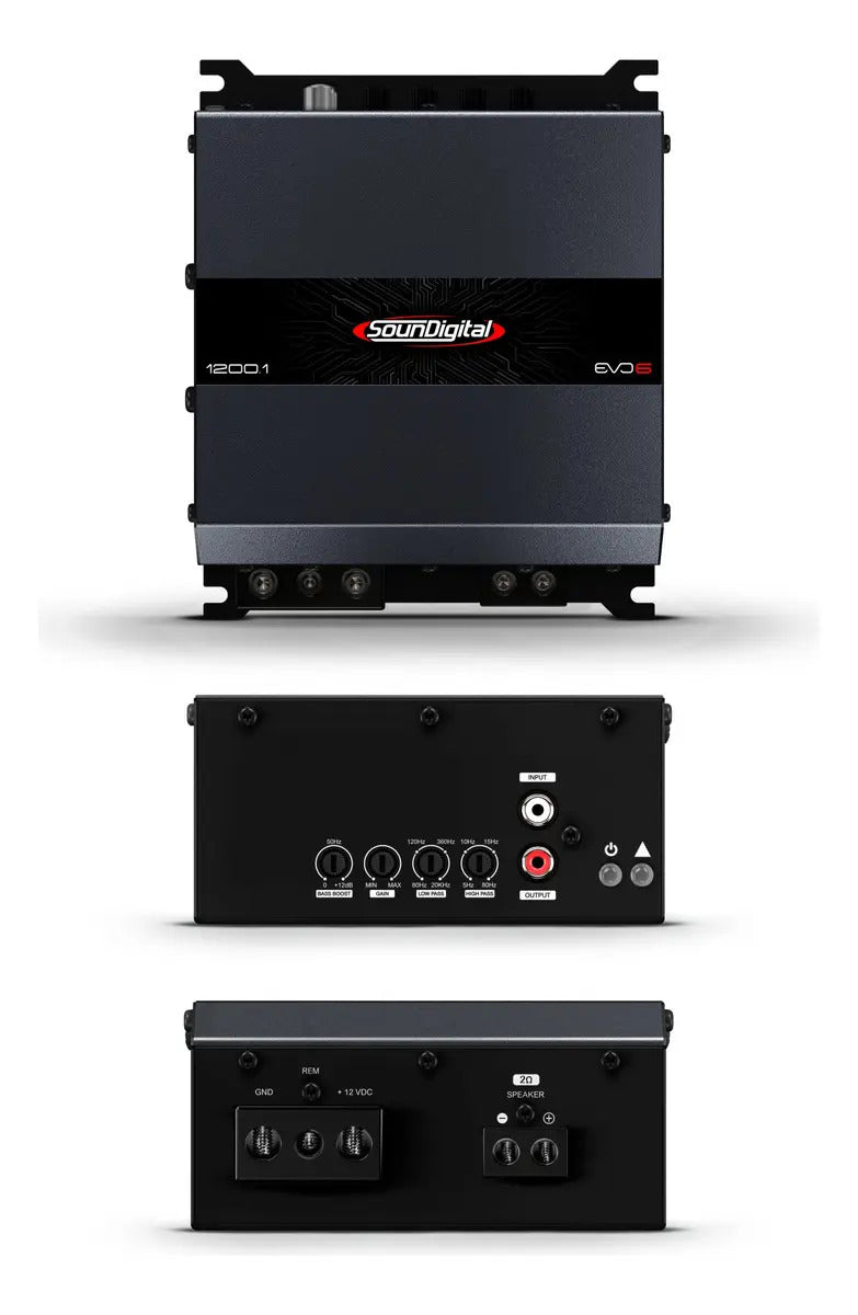 SounDigital 1200.1 EVO6 Digital Amplifier – 1200W RMS | 1-Channel | 2-Ohm Class D High Performance
