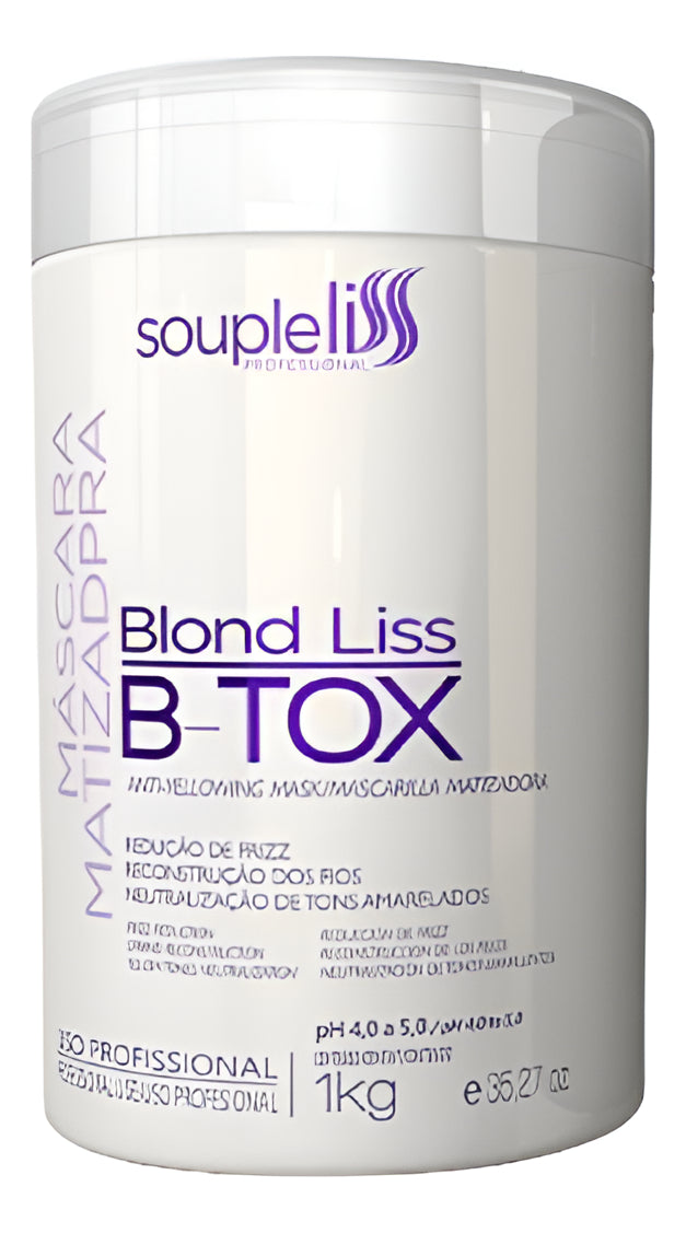 Souple Liss Blond Liss B-Tox – Anti-Yellow Molecular Mass Replenisher 1kg / 35.2 oz