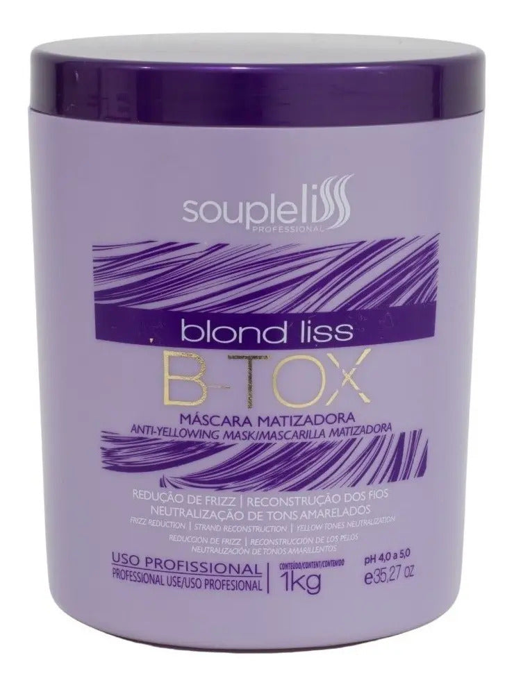Souple Liss Blond Liss B-Tox – Anti-Yellow Molecular Mass Replenisher 1kg / 35.2 oz