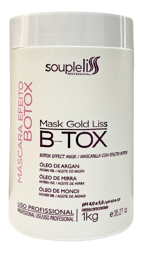 Souple Liss Gold Liss B-Tox Mask – Mirror Shine & Alignment 1kg / 35.2 oz