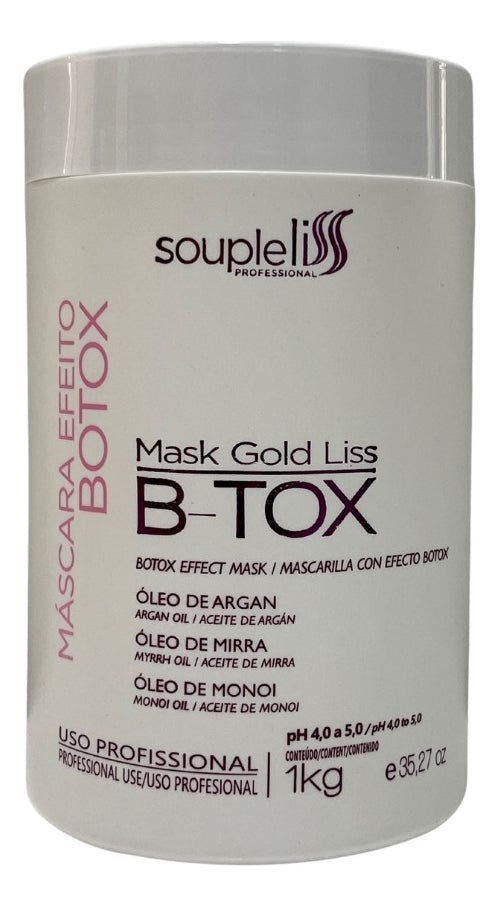 Souple Liss Gold Liss B-Tox Mask – Mirror Shine & Alignment 1kg / 35.2 oz