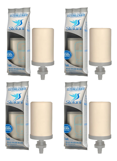 4 Triple Action Stéfani Candles Charcoal Clay Filter São João - BuyBrazil