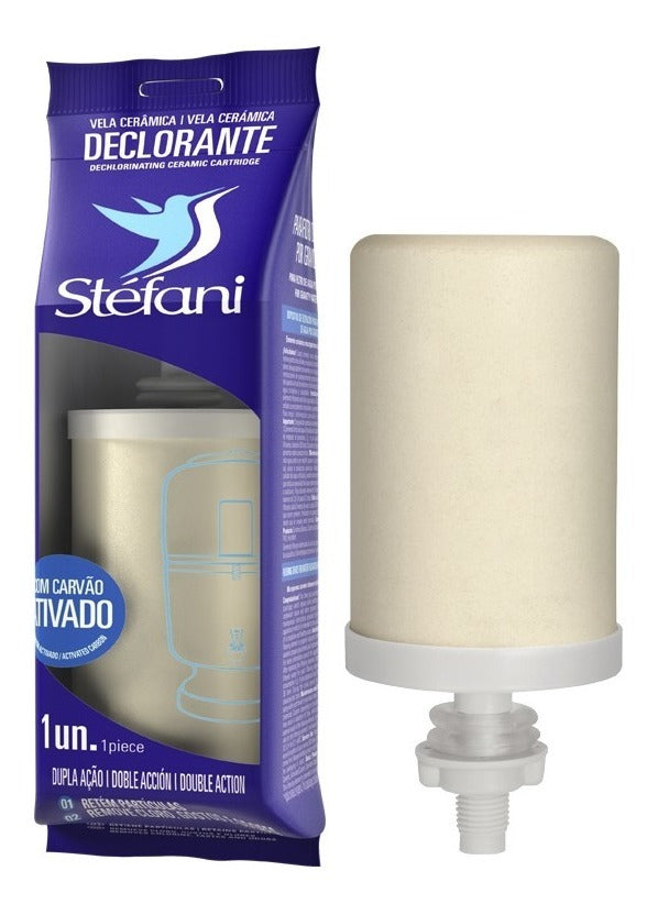 Stéfani Double Action Clay Filter Candle with Activated Carbon - BuyBrazil