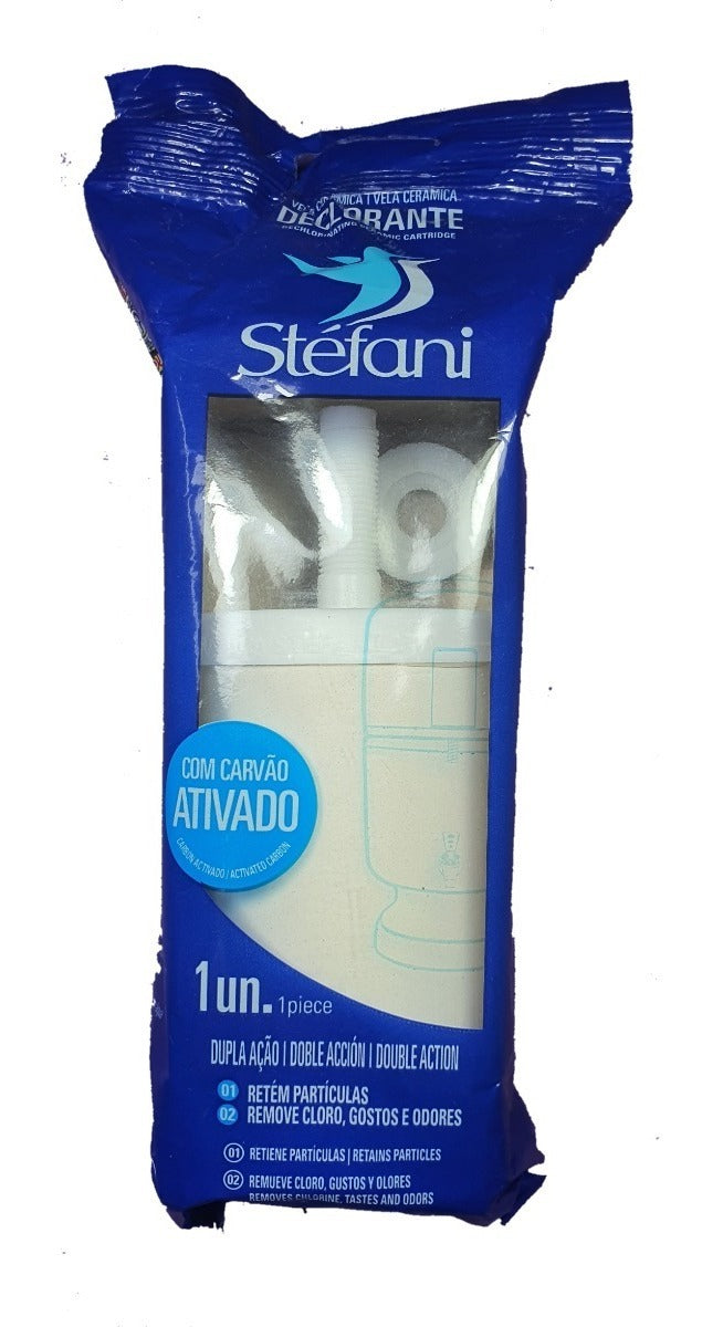 Stéfani Double Action Clay Filter Candle with Activated Carbon - BuyBrazil