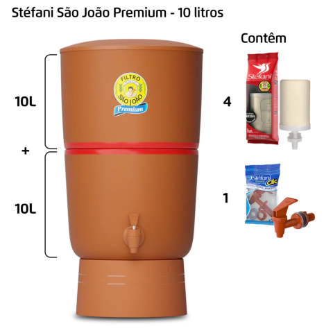 Stéfani São João Premium Clay Water Filter 10 Liters