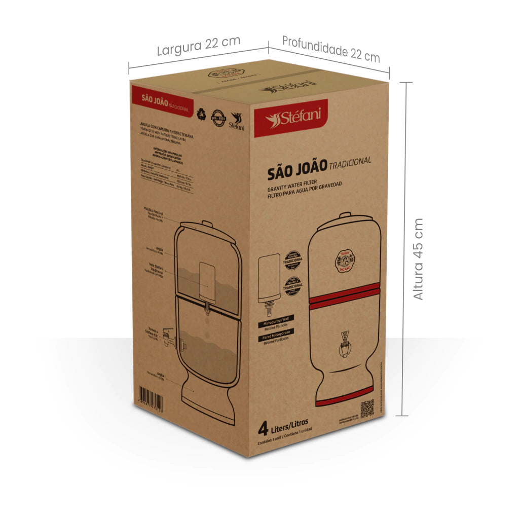 Stéfani São João Traditional Clay Water Filter 4 Liters - BuyBrazil
