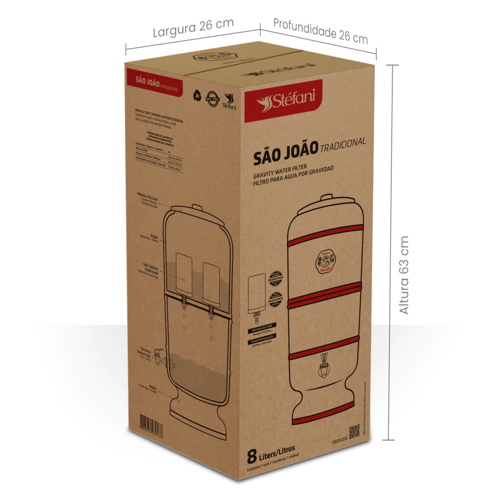 Stéfani São João Traditional Clay Water Filter  8 Liters - BuyBrazil