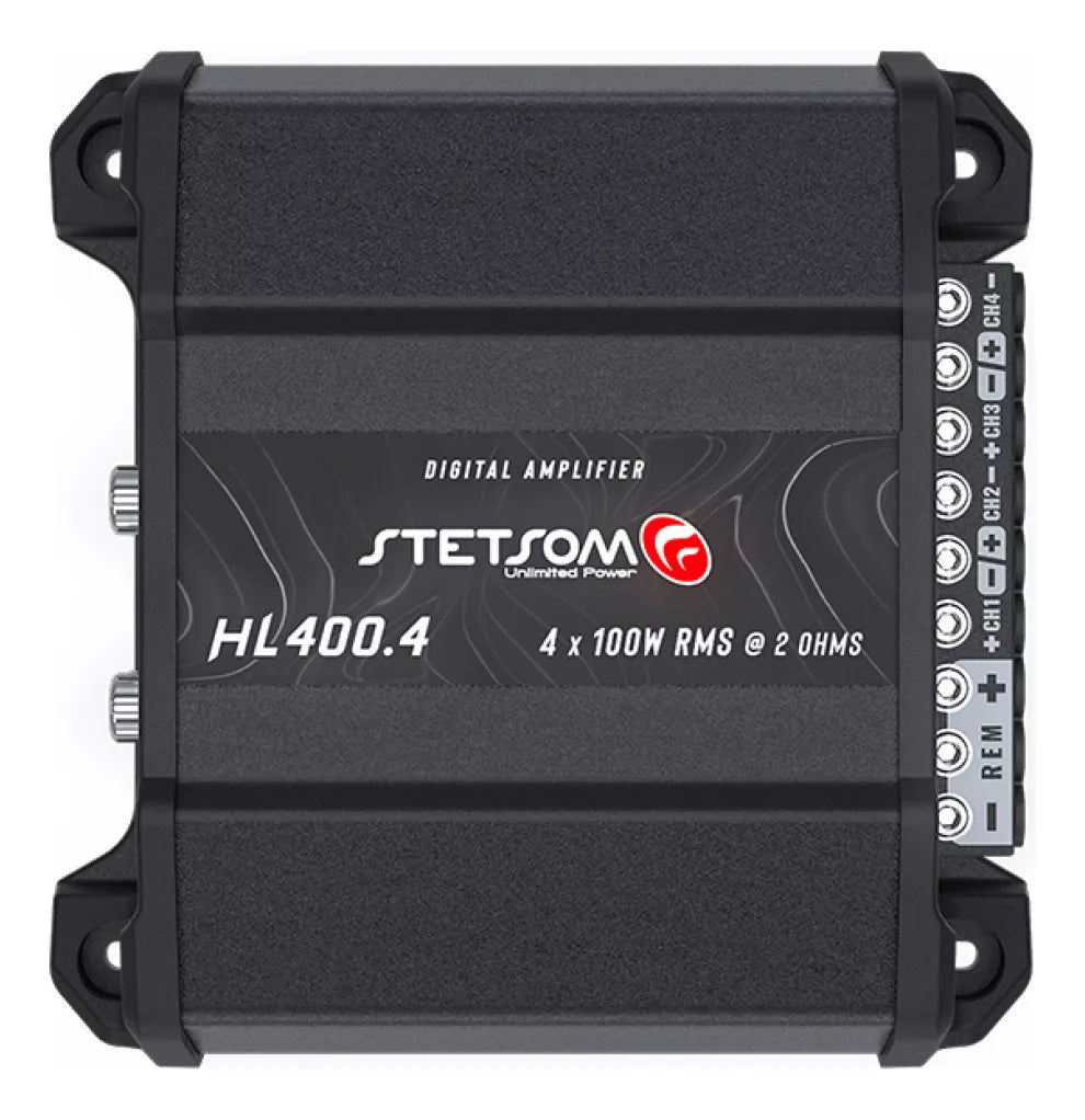 Stetsom HL400.4 Car Audio Amplifier 4 Channel 400 Watts RMS - BuyBrazil