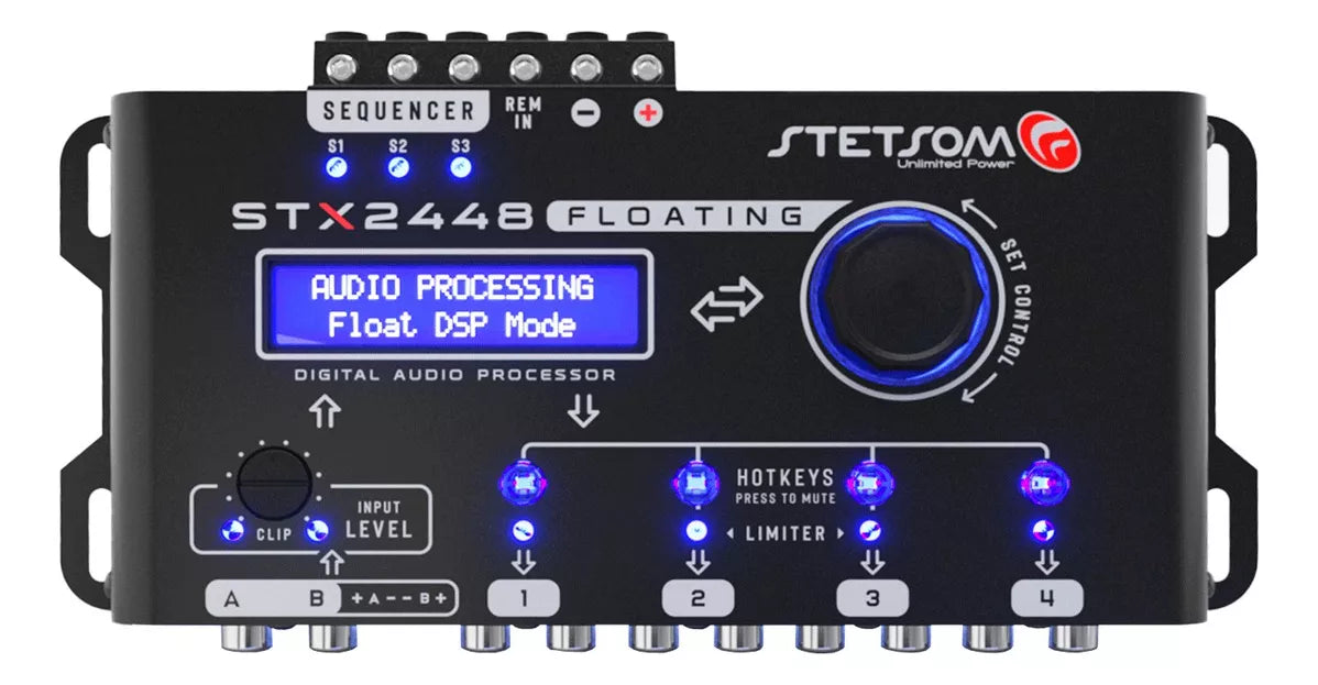 Stetsom STX2448 Floating Crossover and Equalizer 4 Channel Full Digital Signal Processor (Sequencer) - BuyBrazil