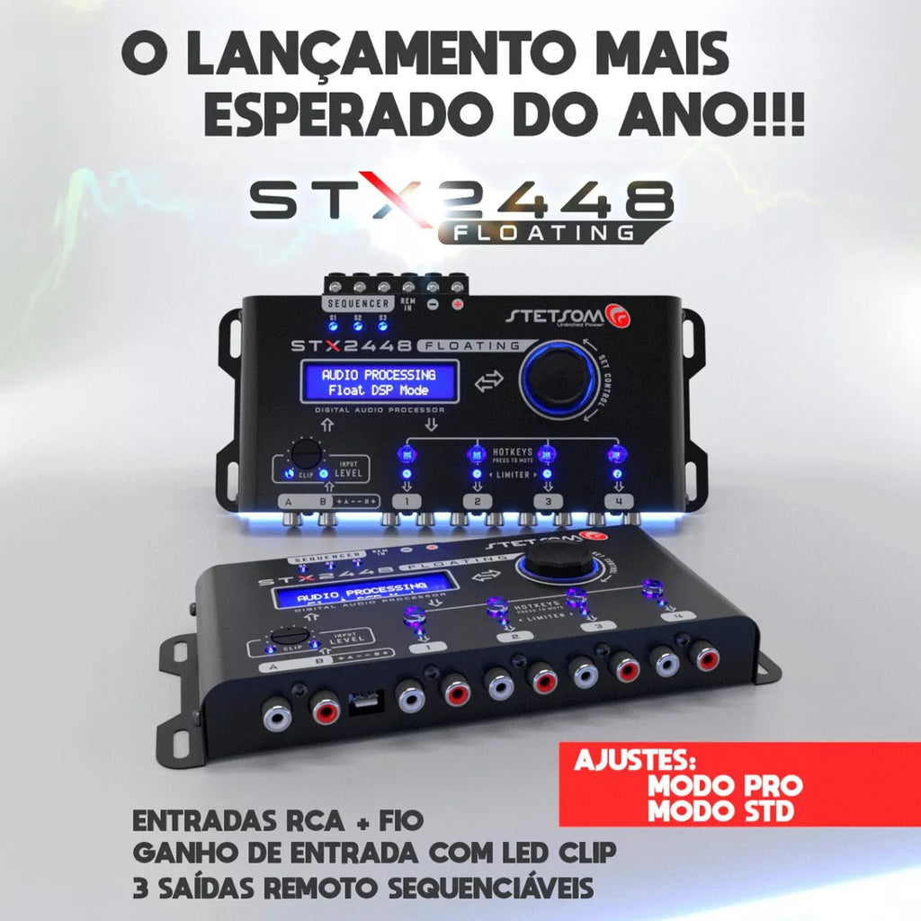 Stetsom STX2448 Floating Crossover and Equalizer 4 Channel Full Digital Signal Processor (Sequencer) - BuyBrazil