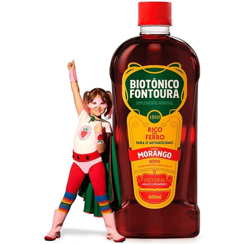 Biotônico Fontoura 400ml – Iron &amp; Phosphorus Supplement for Energy