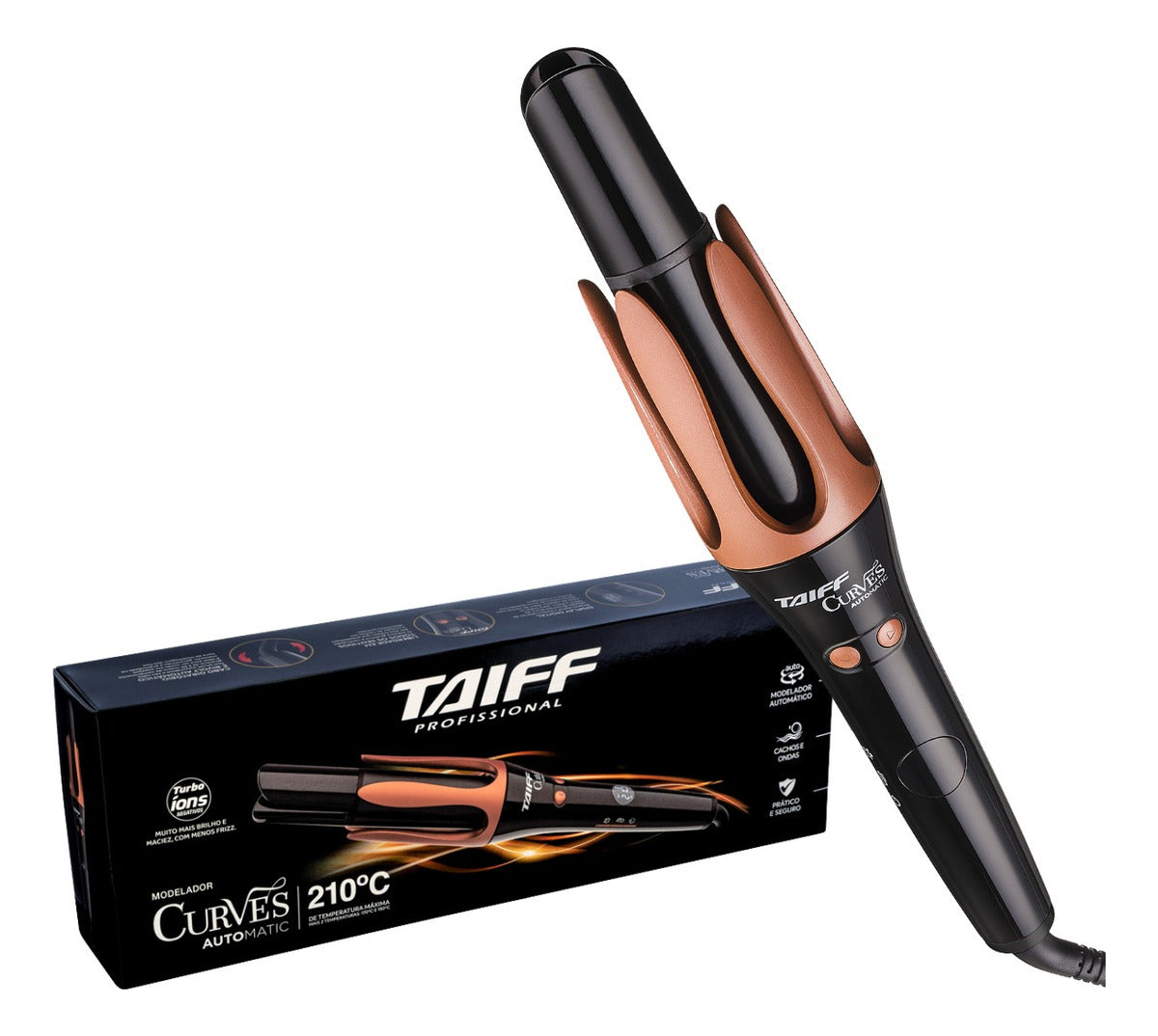 Taiff Curves Automatic Curling Iron 32mm Black - BuyBrazil