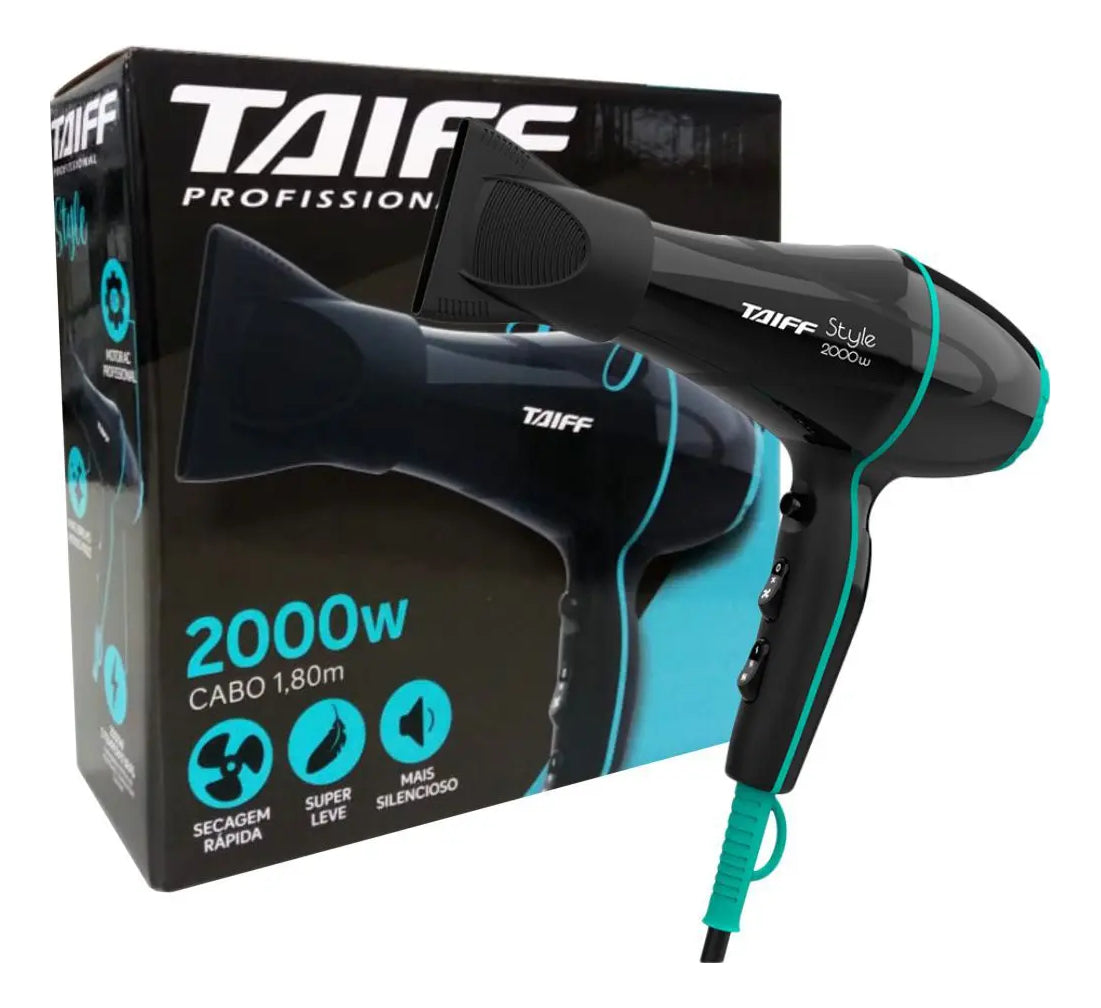Taiff Style Hair Dryer 2000W AC Motor Black 127V - BuyBrazil