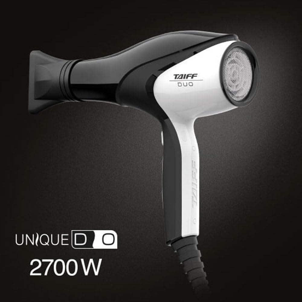 Taiff Unique Duo Black and White Hair Dryer 2700W Automatic Bivolt - BuyBrazil