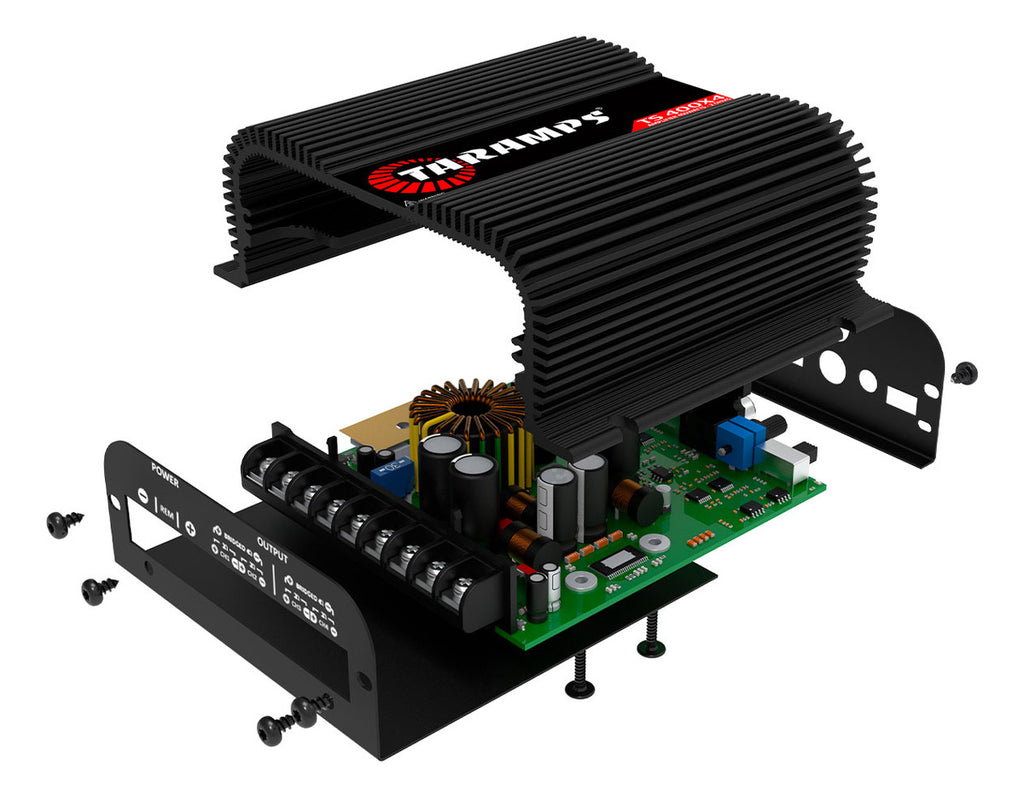 Taramps TS400X4 Black Amplifier Module 400 Watts RMS Digital  4 Channels 2 Ohms Stereo Audio Wire and RCA Input Power for Car Motorcycle Truck Automotive Sound - BuyBrazil