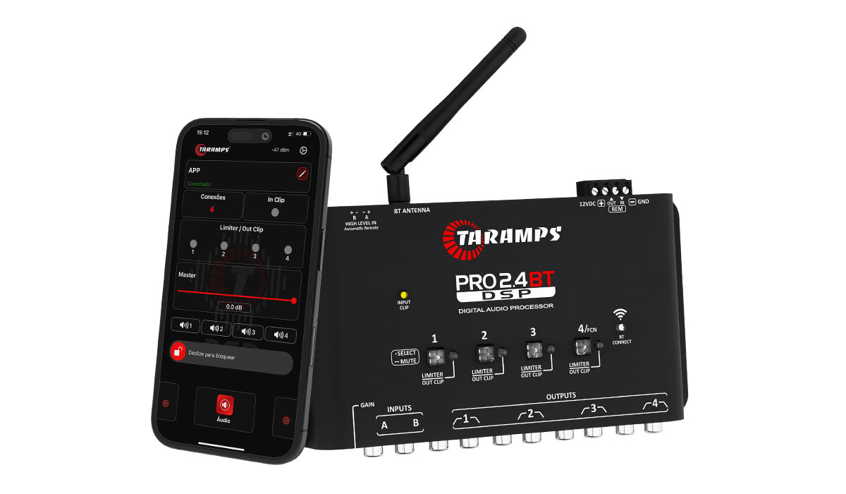 Wireless Audio Control Redefined: Taramps Pro 2.4 BT 4-Channel Bluetooth Processor - BuyBrazil