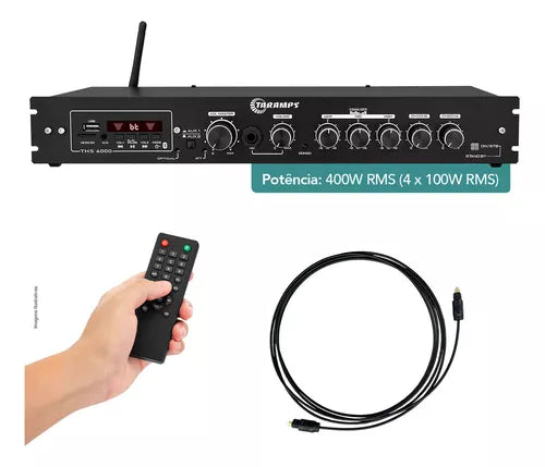 Taramps THS 6000 Amplifier Home Receiver Multi Channel 400 Watts RMS 2 ohms - BuyBrazil