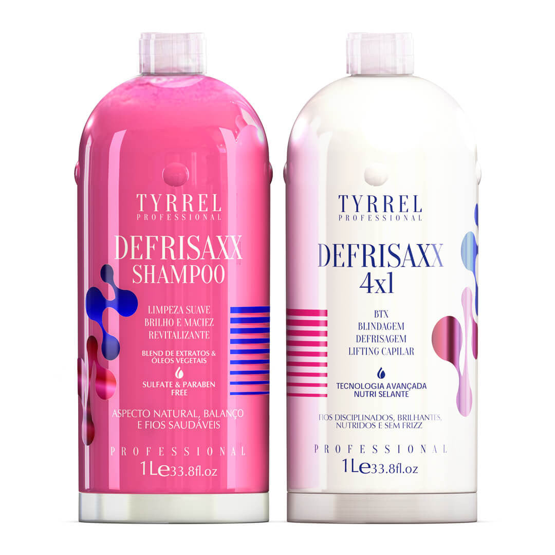 Tyrrel Defrisaxx 4x1 Bt-ox Hair Shielding and Lifting  2X1000ml/33.8 fl.oz - BuyBrazil