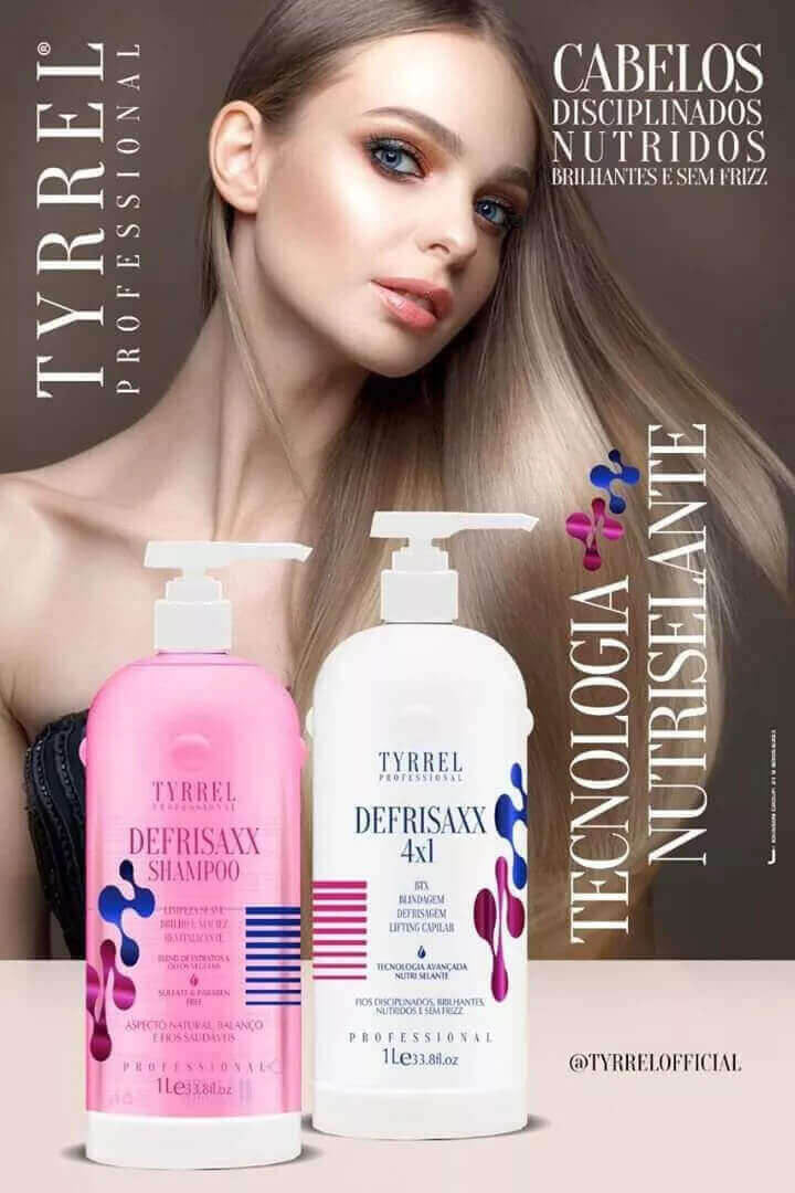 Tyrrel Defrisaxx 4x1 Bt-ox Hair Shielding and Lifting  2X1000ml/33.8 fl.oz - BuyBrazil