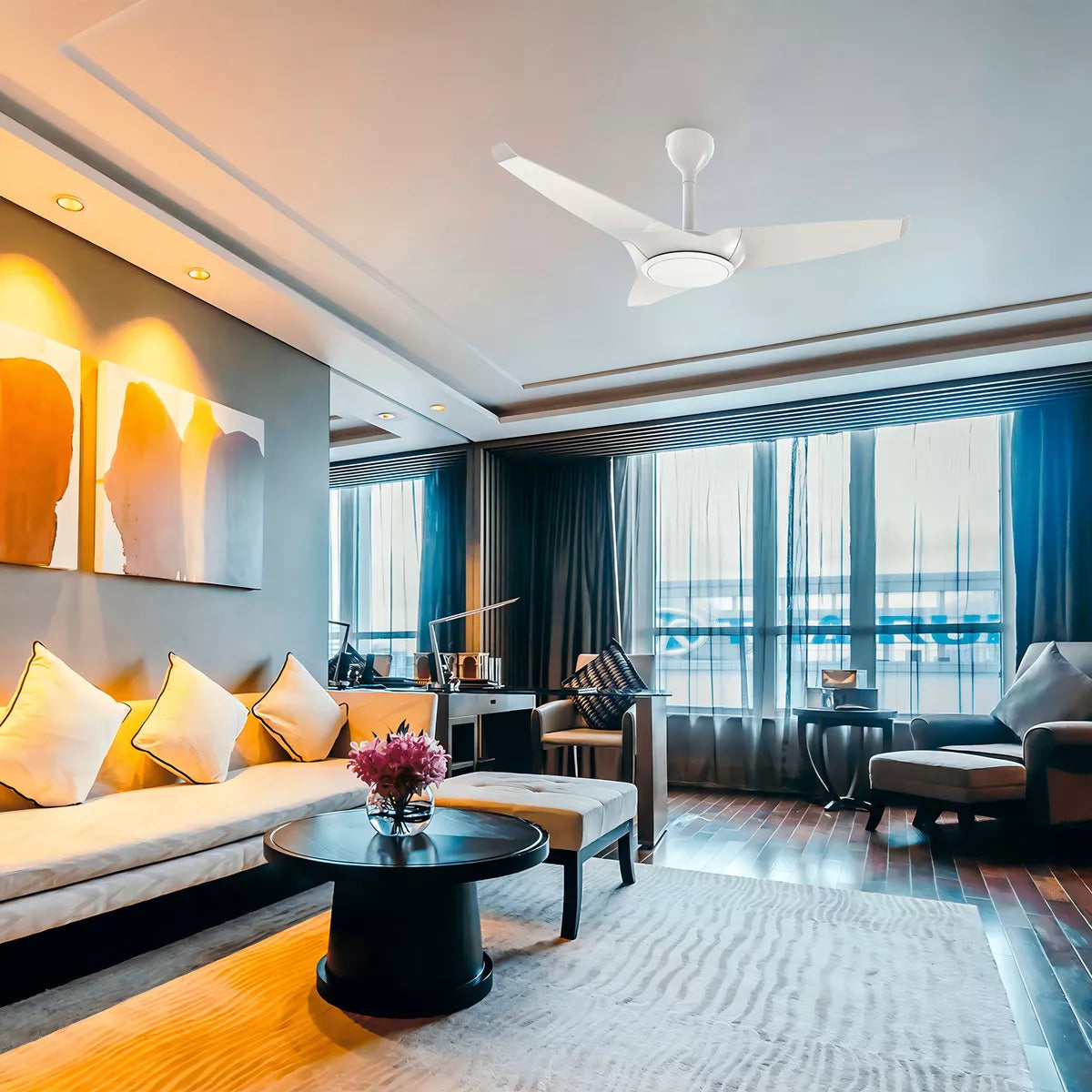 Ventisol Silent Ceiling Fan 6 Speeds 3 Blades 30w Flow With Control White Bivolt - BuyBrazil