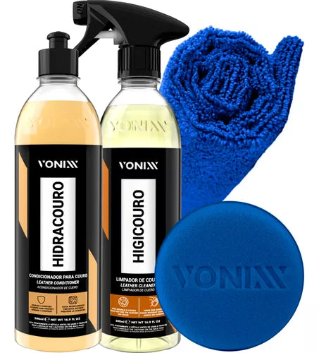 Vonixx Leather Seat Cleaner and Moisturizer Kit 2X500ml/16.9fl.oz. - BuyBrazil