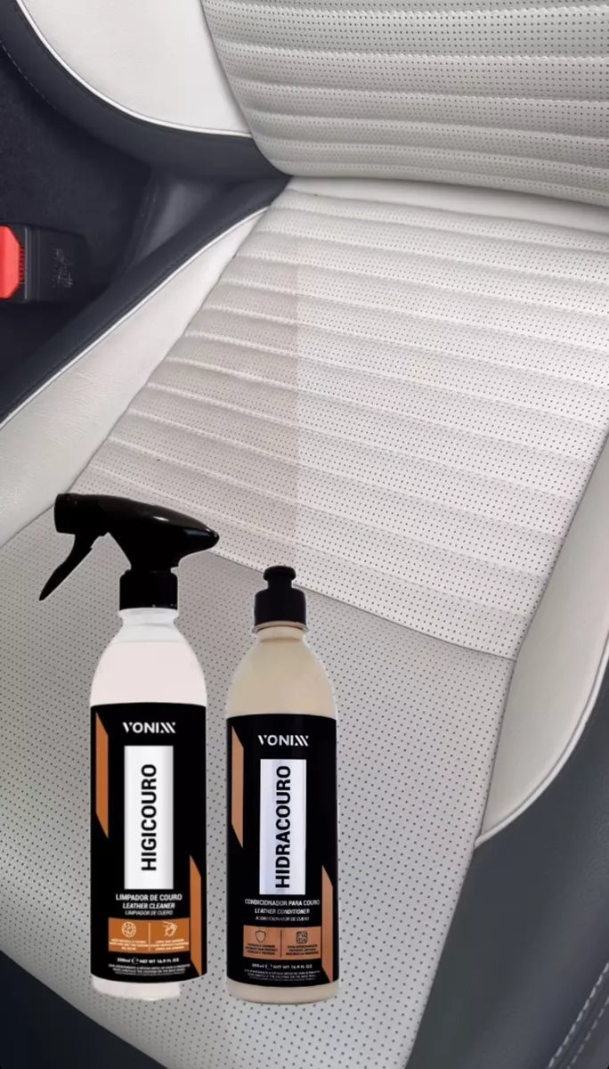 Vonixx Leather Seat Cleaner and Moisturizer Kit 2X500ml/16.9fl.oz. - BuyBrazil