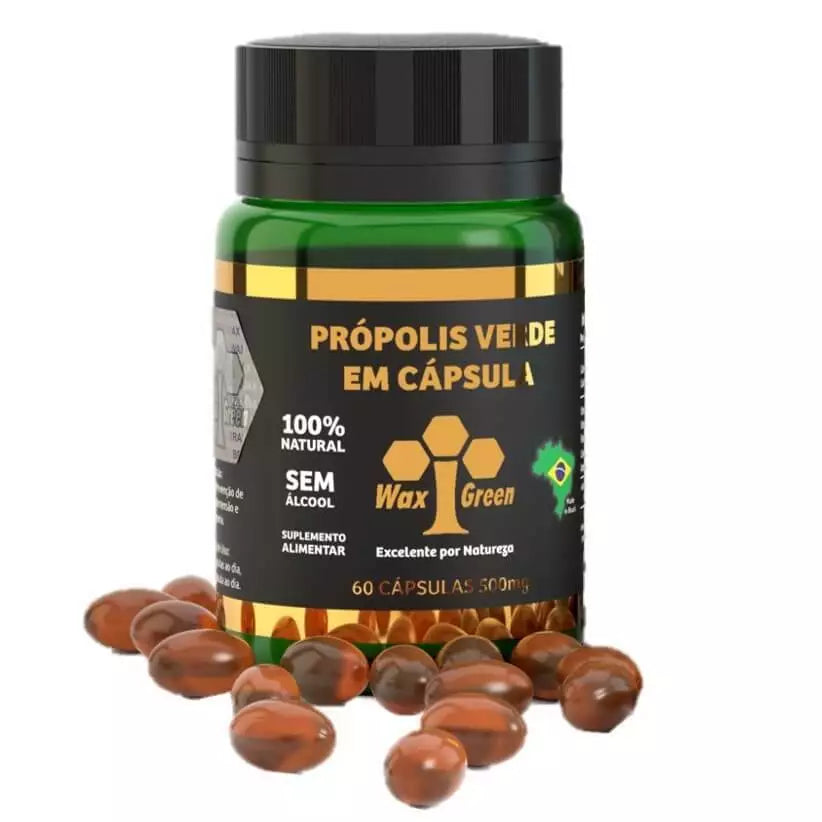 Wax Grenn Propolis 500mg 60 Caps - BuyBrazil