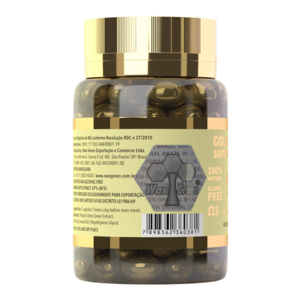 Wax Green Gold 70 Green Softgel 500mg 90 Capsules - BuyBrazil