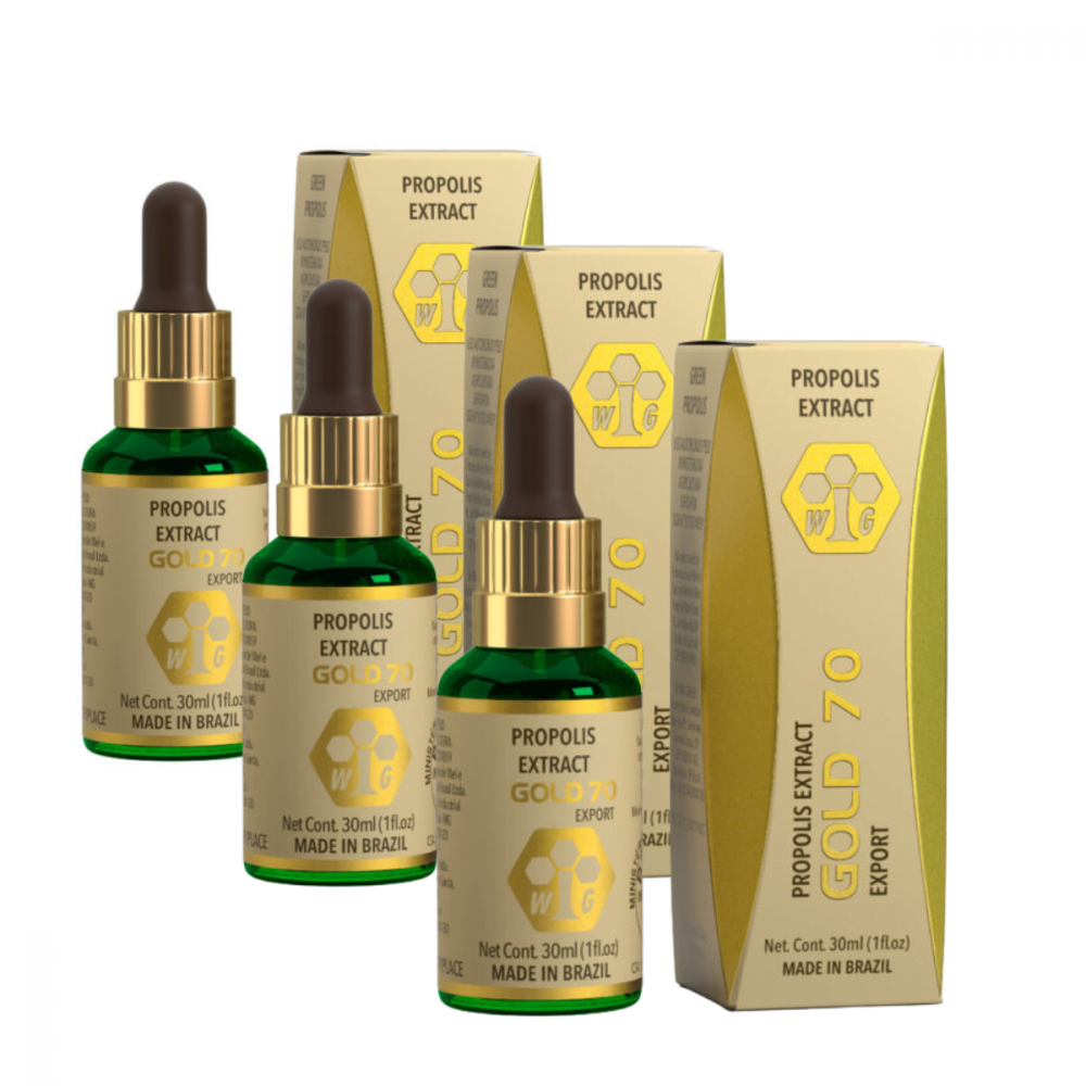 Wax Green Green Propolis Extract 70% in a 30ml bottle, natural extract for health support.
