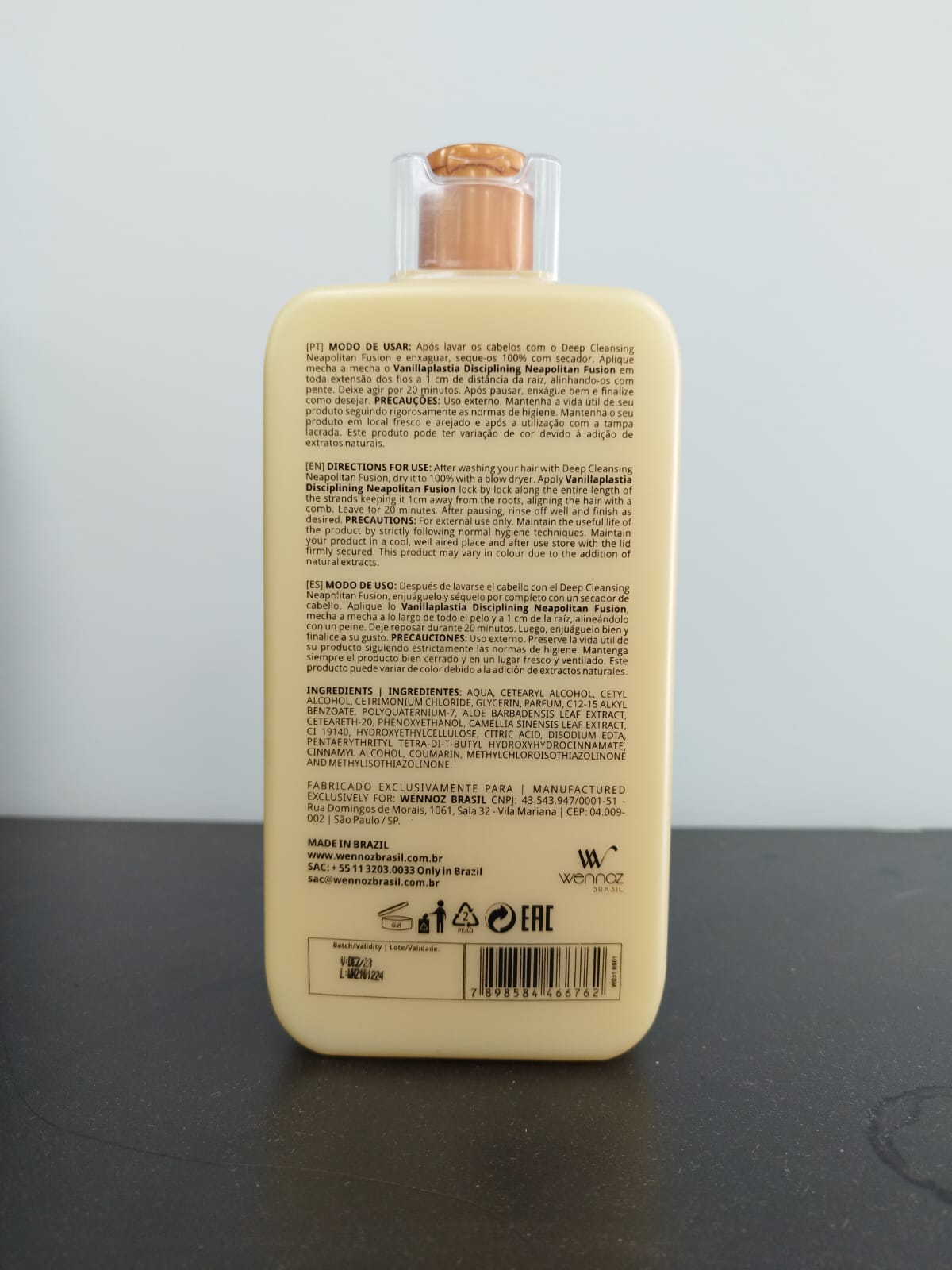 Wennoz Brasil Vanillaplastia Disciplining Loção Restauradora 1L/ 33.8 fl.oz - BuyBrazil
