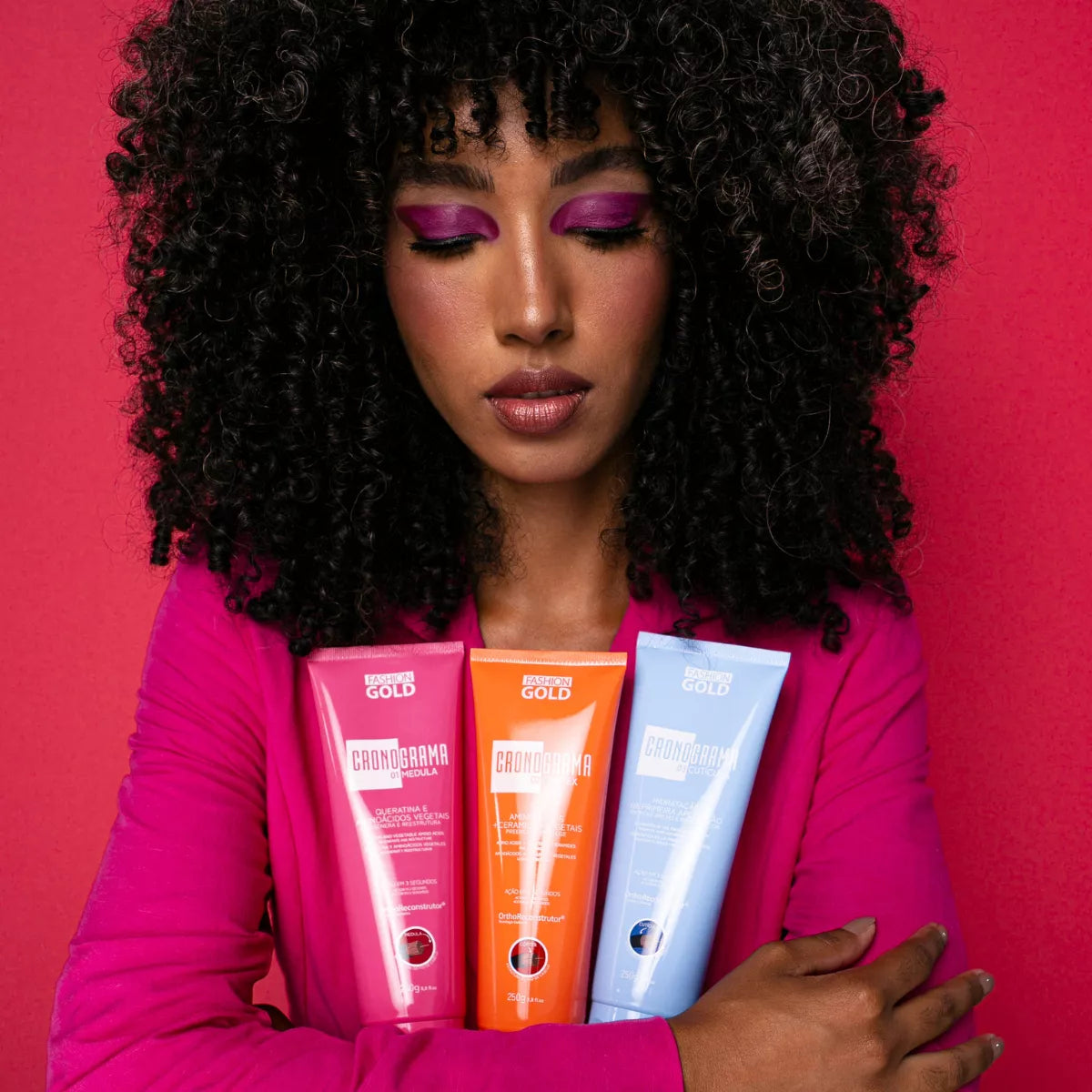 Fashion Gold Kit New Hair Care Schedule 3 Steps - BuyBrazil