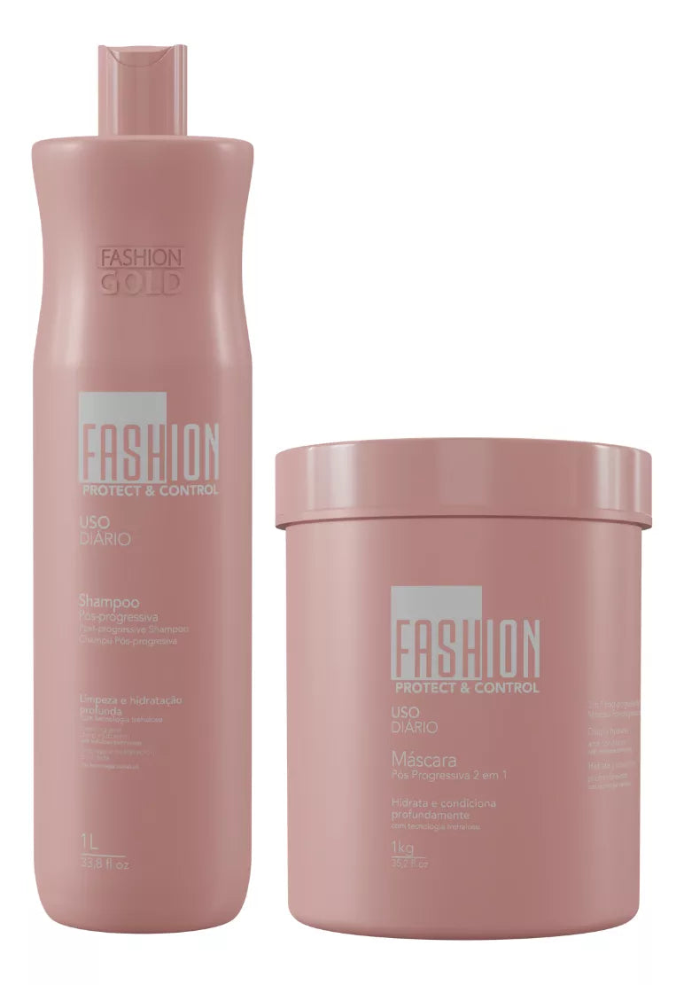 Ybera Fashion Gold Post-Progressive Maintenance Shampoo and Mask 1000ml/1Kg - BuyBrazil